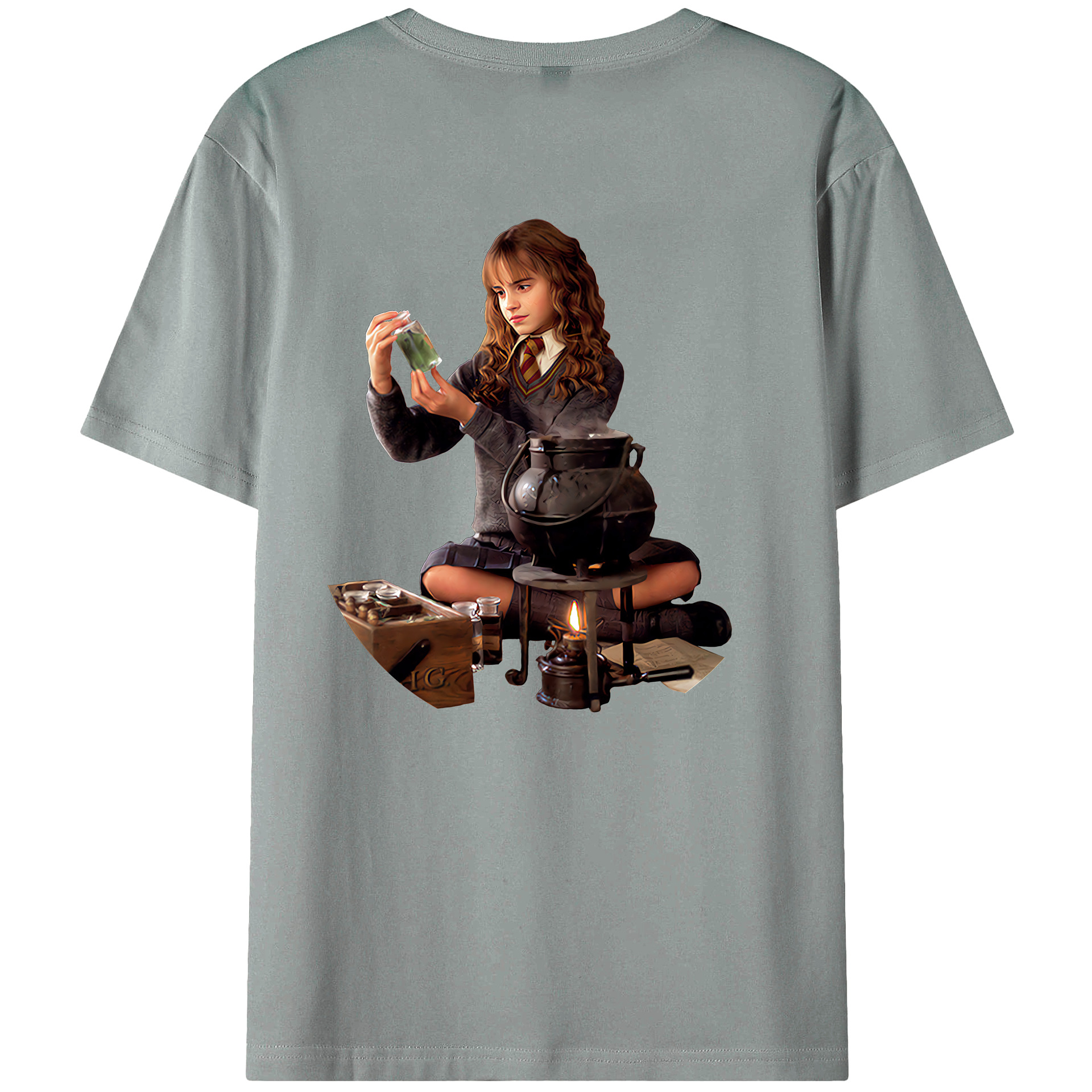 （画像用） Harry Potter ハリー・ポッターシリーズ 綿100％ メンズ半袖Tシャツ（バックプリント） 通気性